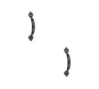 Loops 2 Pack Stylish Black Tear Cabinet Handle 185X50mm For Elegant Interiors - Kitchen Drawer Pull Handle