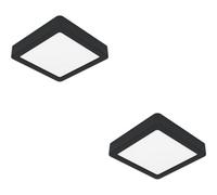 Loops 2 Pack Stylish Led Black Square Ceiling Light For Modern Indoor Spaces