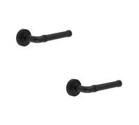 Loops 2 Pack Stylish Matt Black Door Lever Handle For Modern Interiors - Interior Handle