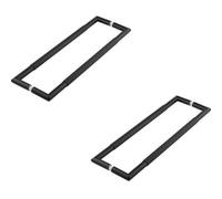 Loops 2 Pack Stylish Mitred Knurled Pull Handle For Doors - Black B/b Fixing 425X19mm - Door Handle