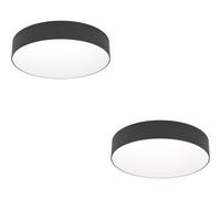 Loops 2 Pack Stylish Modern Black Ceiling Light For Minimalist Indoor Spaces