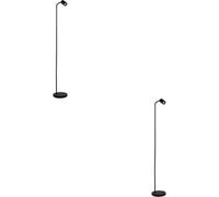 Loops 2 Pack Stylish Modern Black Floor Lamp With Gu10 Light - Perfect For Indoor Spaces