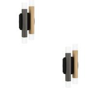 Loops 2 Pack Stylish Modern Black, Grey, And Brown Indoor Wall Light For Home Décor