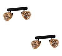 Loops 2 Pack Stylish Modern Black Led Ceiling Light Fixture For Home Interiors