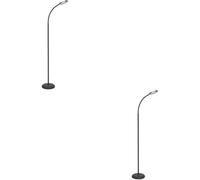 Loops 2 Pack Stylish Modern Black Led Floor Lamp For Contemporary Home Decor