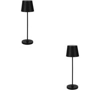 Loops 2 Pack Stylish Modern Black Led Table Lamp For Home Decor - Minimalist Indoor Lighting