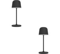 Loops 2 Pack Stylish Modern Black Led Table Lamp For Indoor Home Spaces