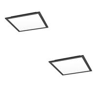 Loops 2 Pack Stylish Modern Black Square Ceiling Light Indoor Spaces