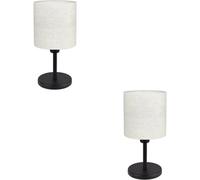 Loops 2 Pack Stylish Modern Black Table Lamp For Indoor Home Décor