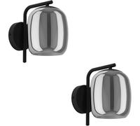 Loops 2 Pack Stylish Modern Black Wall Light For Indoor Home Decoration