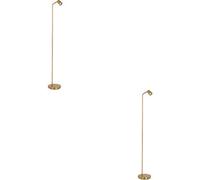 Loops 2 Pack Stylish Modern Brushed Brass Floor Lamp - Gu10 Indoor Lighting Solution