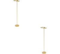 Loops 2 Pack Stylish Modern Brushed Brass Led Floor Lamp For Indoor Lighting