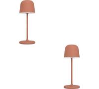 Loops 2 Pack Stylish Modern Orange Led Table Lamp For Indoor Home Decor
