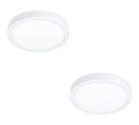 Loops 2 Pack Stylish Modern White Round Led Ceiling Light For Indoor Rooms