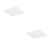 Loops 2 Pack Stylish Modern White Square Ceiling Light For Indoor Spaces