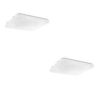Loops 2 Pack Stylish Modern White Square Led Ceiling Light For Indoor Bathroom