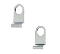 Loops 2 Pack Stylish Plain Cylinder Pulls 86X44mm In Polished Chrome Finish - Door Lock Finger Pull