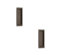 Loops 2 Pack Stylish Rectangular Flush Pull In Dark Bronze For Doors - Door Handle