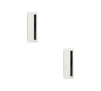 Loops 2 Pack Stylish Rectangular Flush Pull In Polished Nickel For Doors - Door Handle