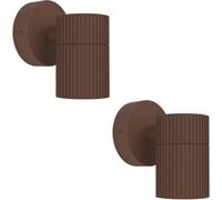 Loops 2 Pack Stylish Rust-Coloured Indoor Wall Light For Modern Home Décor