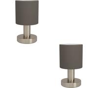 Loops 2 PACK Stylish Satin Nickel Table Lamp for Elegant Home Lighting in Metallics Loops Metallics
