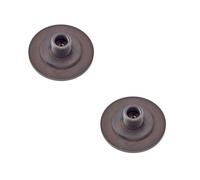 Loops 2 Pack Stylish Stepped Wall-Mounted Door Stops In Dark Bronze Finish - Solid Brass & Rubber Stopper