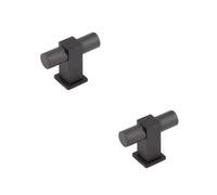 Loops 2 Pack Stylish T Bar Cupboard Knob In Dark Bronze Finish - Kitchen Cabinet Knob