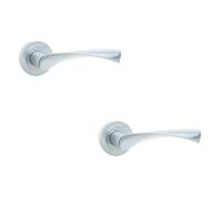 Loops 2 Pack Stylish Twirl Door Handle In Brass Finish For Modern Interiors - Interior Handle