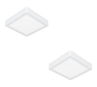 Loops 2 Pack Stylish White Square Led Ceiling Light For Modern Homes - Versatile Indoor Illumination