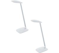 2 PACK Table Desk Lamp Colour White Touch On/Off Dimming Bulb LED 4.5W Included