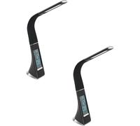 Loops 2 PACK Table Lamp Colour Black Touch On/Off Dimming Clock LED 3.2W Included Loops Black