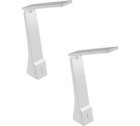 Loops 2 PACK Table Lamp Colour White Integral Rechargeable Battery LED 1.8W Included Loops White