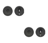 Loops 2 PACK - Thumbturn Lock and Release Handle 50mm Diameter Round Rose Matt Black