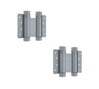 Loops 2 Pack Versatile Double Action Steel Spring Hinge In Grey - 152mm For Easy Door Access - Door Hinges