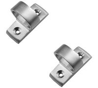 Loops 2 Pack - Vertical Fixed Ring Sash Window Lift Handle 44 X 12mm 25mm Dia Satin Chrome