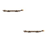 Loops 2 Pack - Victorian Casement Window Stay Handle & 2 Pins - 270mm Length Antique Brass Bar