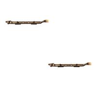 Loops 2 Pack - Victorian Casement Window Stay Handle & 2 Pins - 300mm Length Antique Brass Bar