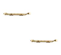 Loops 2 Pack - Victorian Casement Window Stay Handle & 2 Pins - 300mm Length Satin Brass Bar