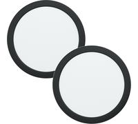 Loops 2 PACK Wall / Ceiling Flush Downlight Black Recess Spotlight 16.5W LED Loops Black