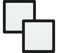 Loops 2 PACK Wall / Ceiling Flush Downlight Black Recess Spotlight 16.5W LED Loops Black