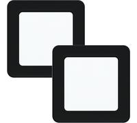 Loops 2 PACK Wall / Ceiling Flush Downlight Black Square Spotlight 5.5W LED Loops Black