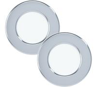 Loops 2 PACK Wall / Ceiling Flush Downlight Chrome Round Recess Spotlight 2.7W LED Loops Multicolor