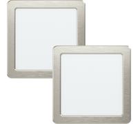 Loops 2 PACK Wall / Ceiling Flush Downlight Satin Nickel Spotlight 10.5W LED in Metallics Loops Metallics