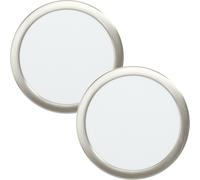 Loops 2 PACK Wall / Ceiling Flush Downlight Satin Nickel Spotlight 16.5W LED in Metallics Loops Metallics