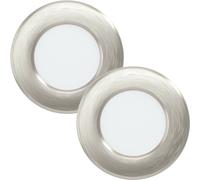 Loops 2 PACK Wall / Ceiling Flush Downlight Satin Nickel Steel 2.7W Built in LED in Metallics Loops Metallics