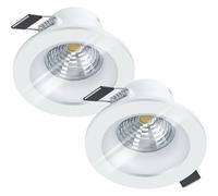 Loops 2 PACK Wall / Ceiling Flush Downlight White Recessed Spotlight 6W LED Loops White