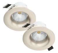 Loops 2 PACK Wall / Ceiling Flush Fixed Downlight Satin Nickel Spotlight 6W LED in Metallics Loops Metallics
