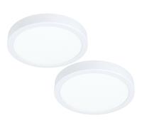 Loops 2 PACK Wall / Ceiling Light White 210mm Round Surface Mounted 16.5W LED 3000K Loops White