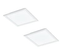 2 Pack Modern Led Ceiling And Wall Light 300mm White Aluminium 16W 4000K