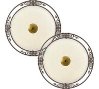 Loops 2 PACK Wall Flush Ceiling Light Antique Brown Gold Shade Beige Glass E27 2x60W Loops Brown